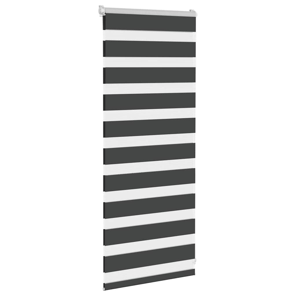 Doppelrollo Schwarz 60x100 cm Stoffbreite 55,9 cm Polyester