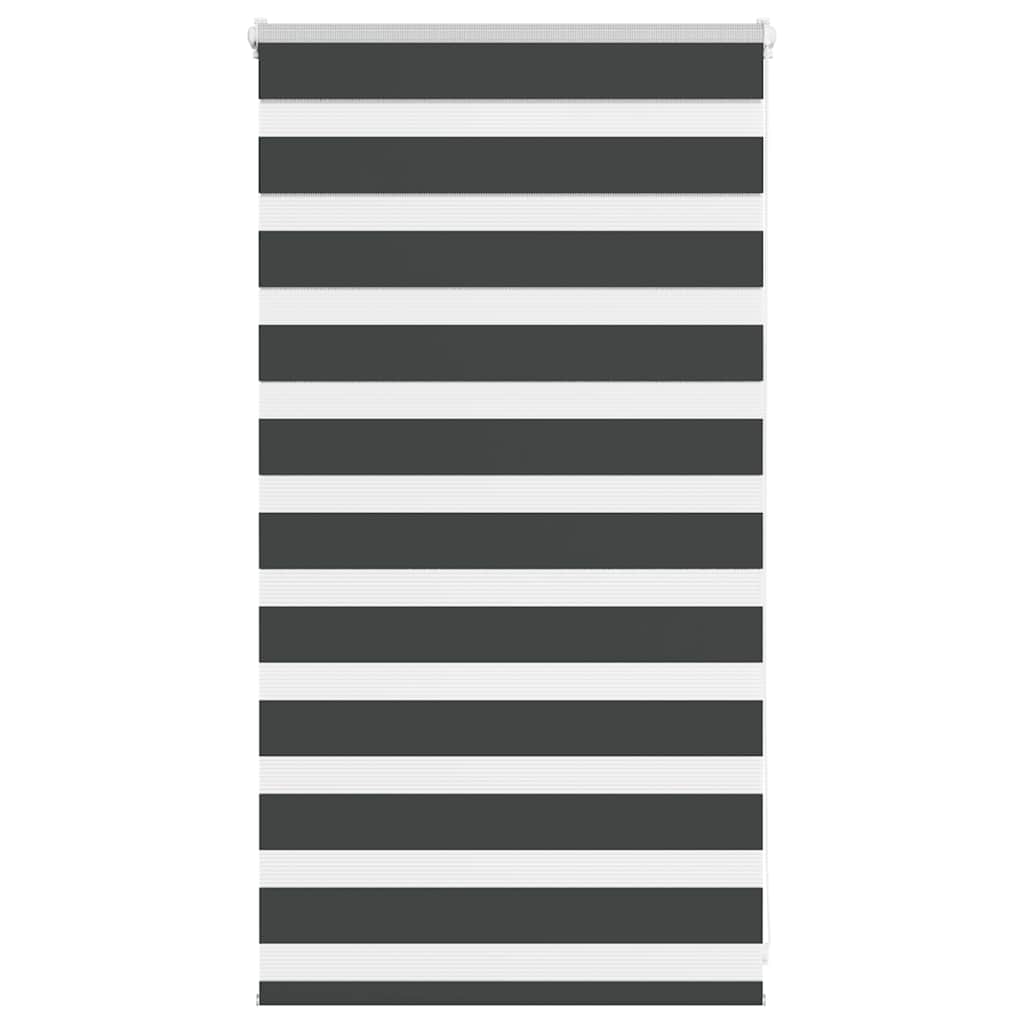 Doppelrollo Schwarz 80x100 cm Stoffbreite 75,9 cm Polyester
