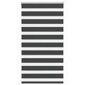 Doppelrollo Schwarz 85x100 cm Stoffbreite 80,9 cm Polyester