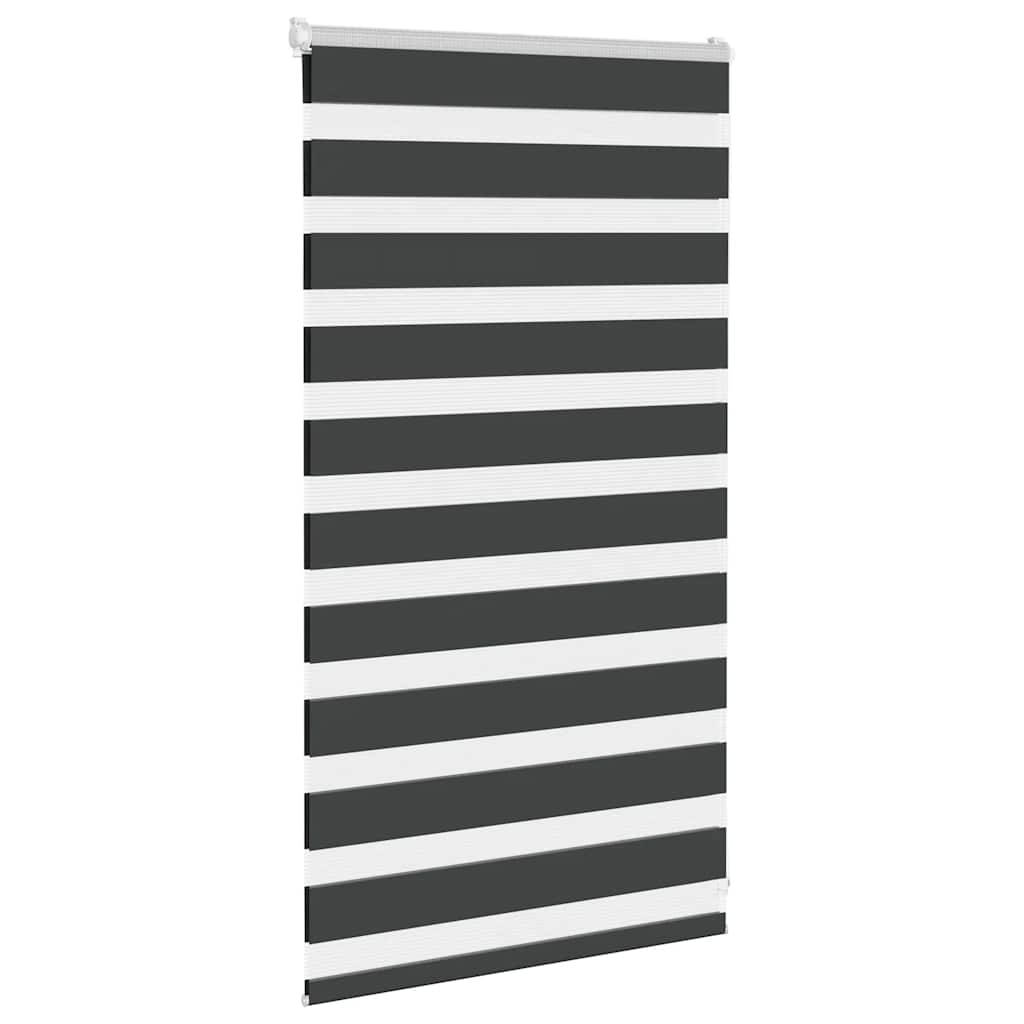 Doppelrollo Schwarz 90x100 cm Stoffbreite 85,9 cm Polyester