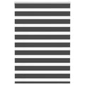 Doppelrollo Schwarz 100x100 cm Stoffbreite 95,9 cm Polyester