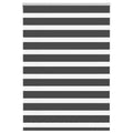 Doppelrollo Schwarz 105x100 cm Stoffbreite 100,9 cm Polyester