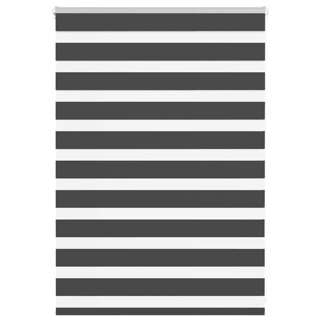 Doppelrollo Schwarz 110x100 cm Stoffbreite 105,9 cm Polyester