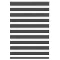 Doppelrollo Schwarz 110x100 cm Stoffbreite 105,9 cm Polyester