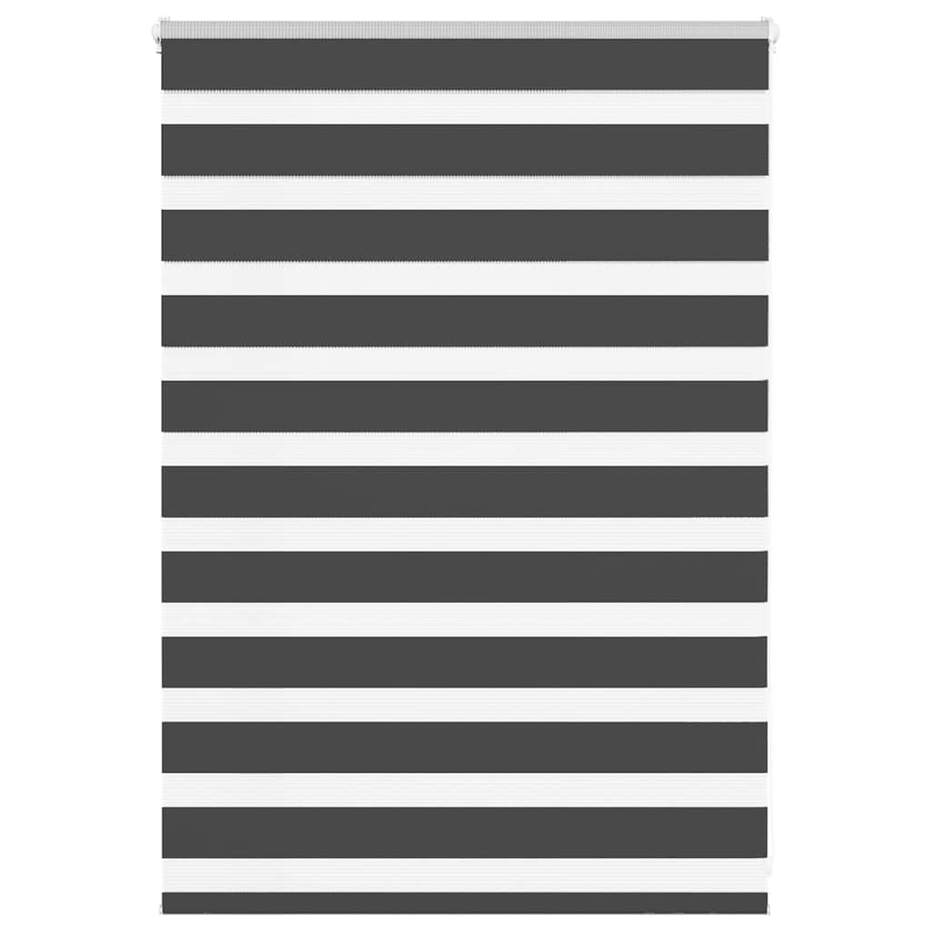 Doppelrollo Schwarz 115x100 cm Stoffbreite 110,9 cm Polyester