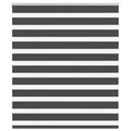 Doppelrollo Schwarz 120x100 cm Stoffbreite 115,9 cm Polyester