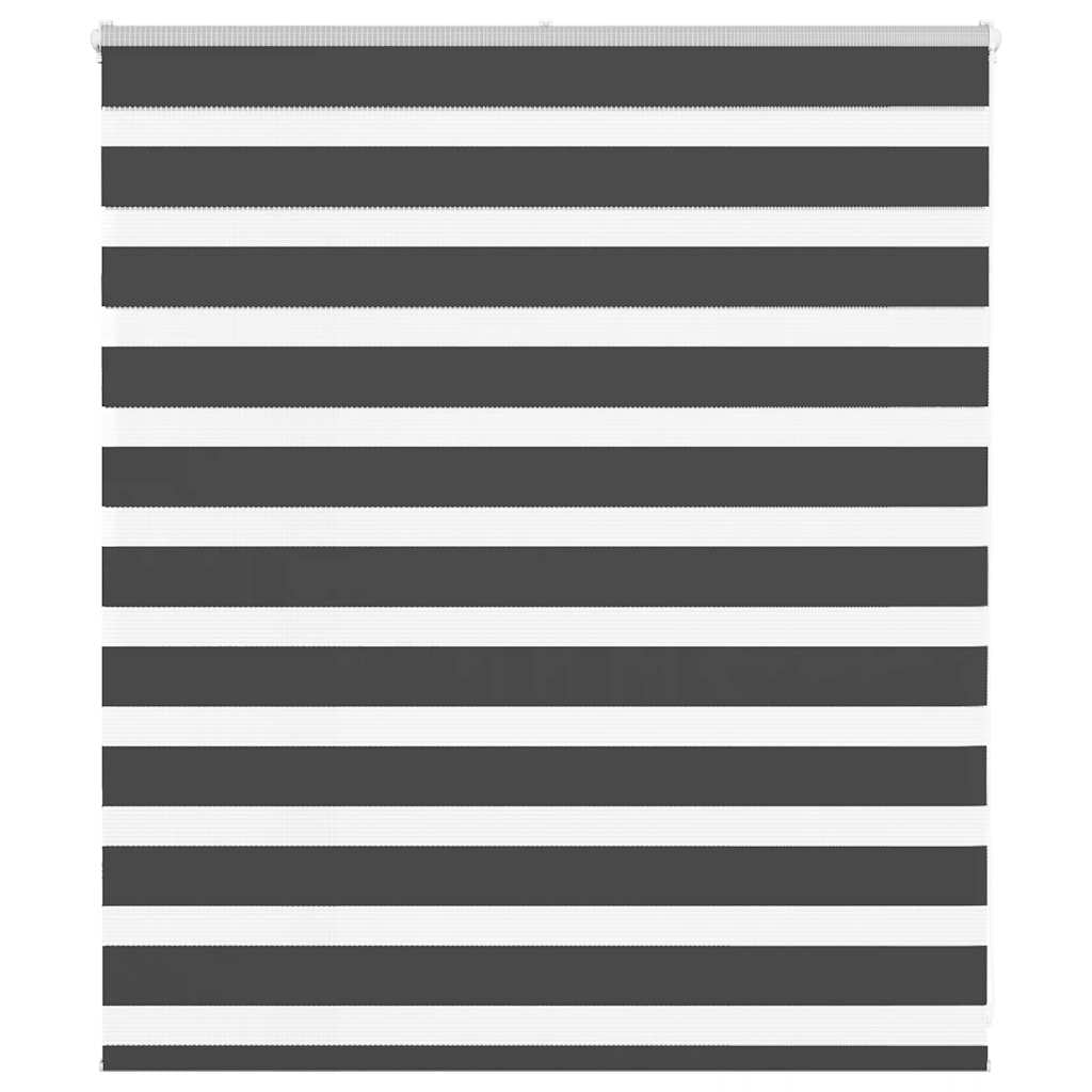 Doppelrollo Schwarz 125x100 cm Stoffbreite 120,9 cm Polyester