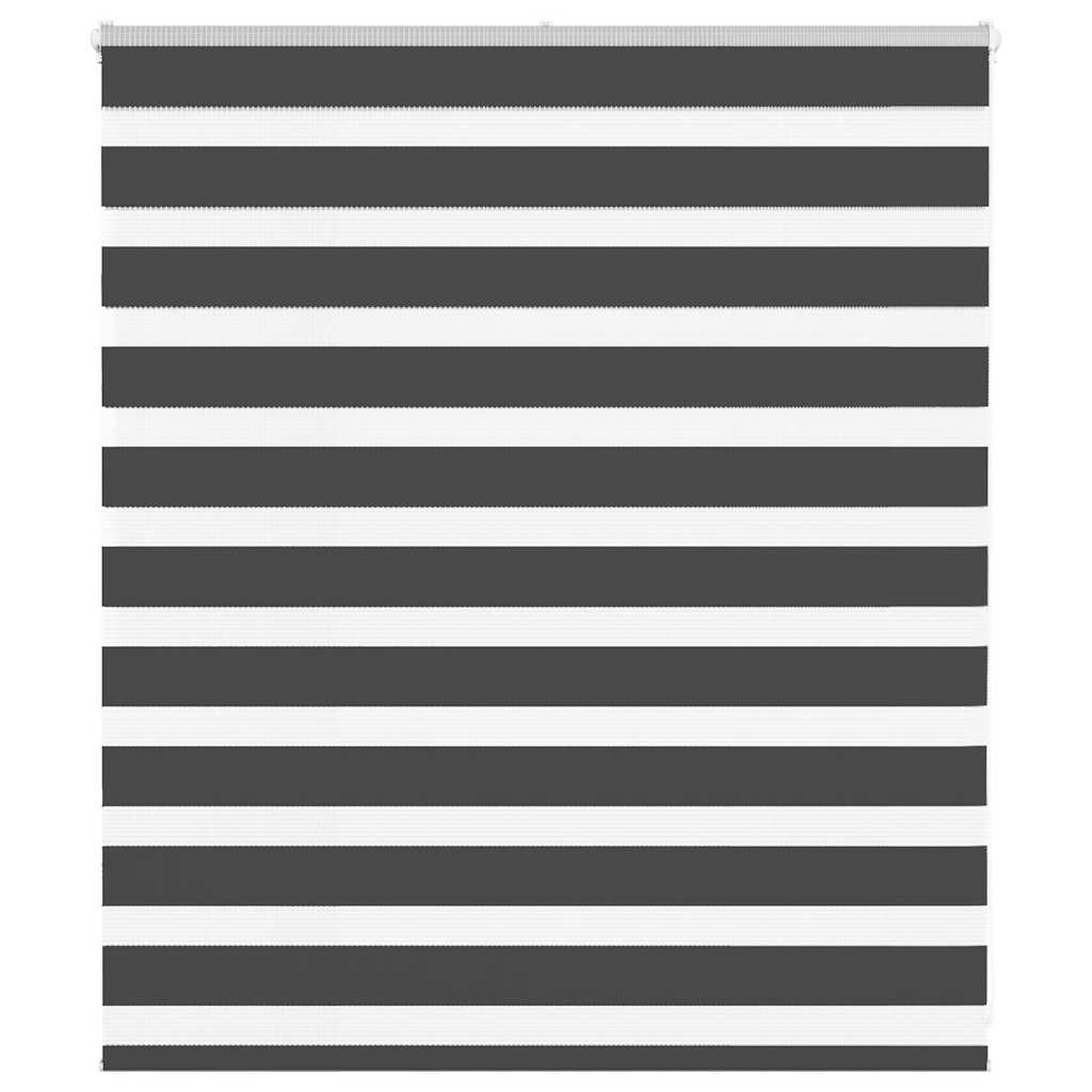 Doppelrollo Schwarz 130x100 cm Stoffbreite 125,9 cm Polyester