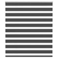 Doppelrollo Schwarz 135x100 cm Stoffbreite 130,9 cm Polyester