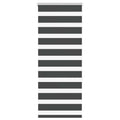 Doppelrollo Schwarz 55x150 cm Stoffbreite 50,9 cm Polyester