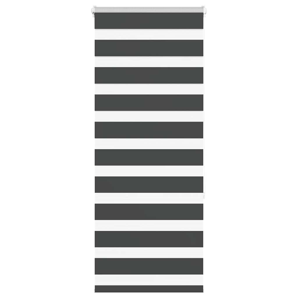 Doppelrollo Schwarz 65x150 cm Stoffbreite 60,9 cm Polyester