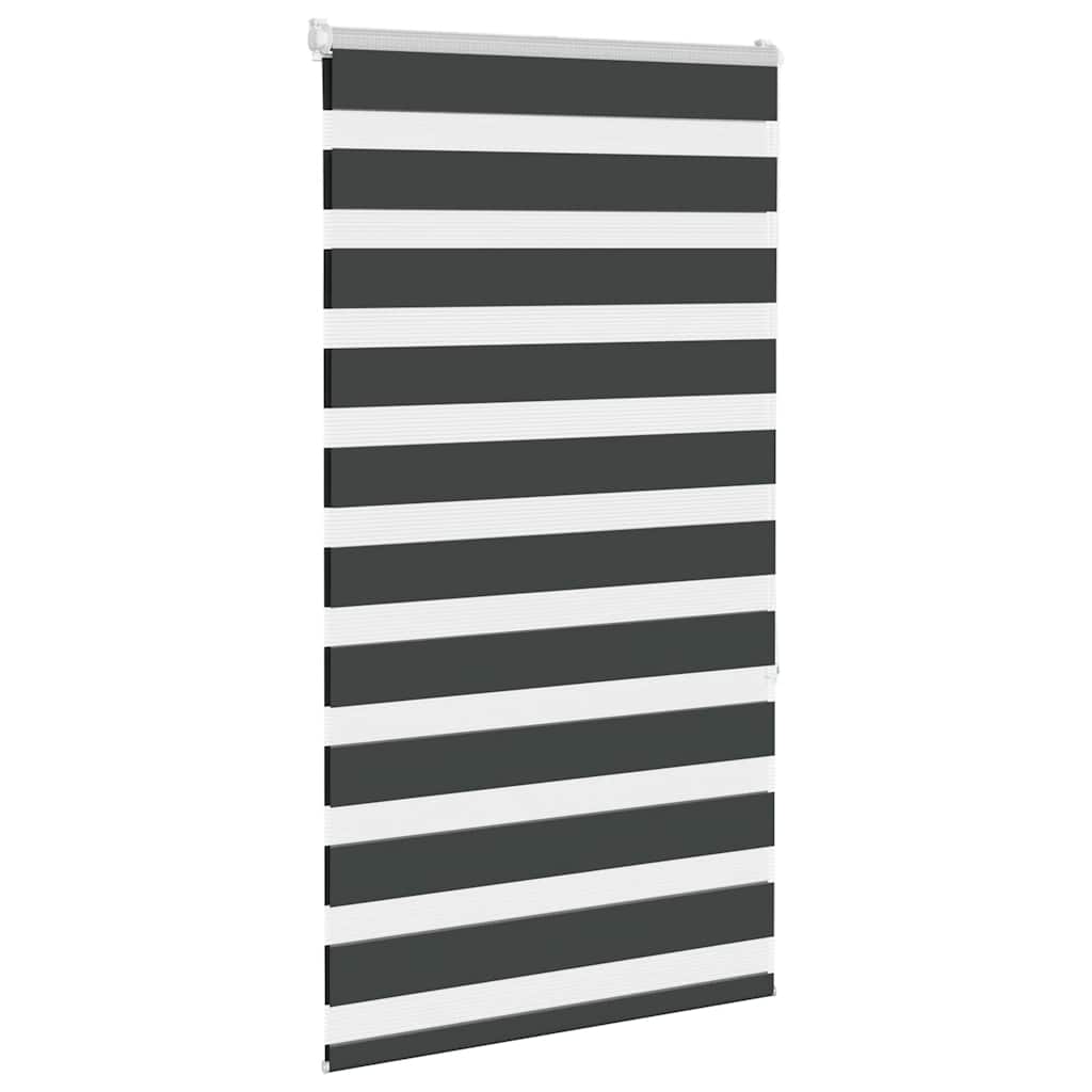 Doppelrollo Schwarz 75x150 cm Stoffbreite 70,9 cm Polyester