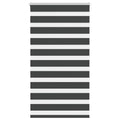 Doppelrollo Schwarz 80x150 cm Stoffbreite 75,9 cm Polyester