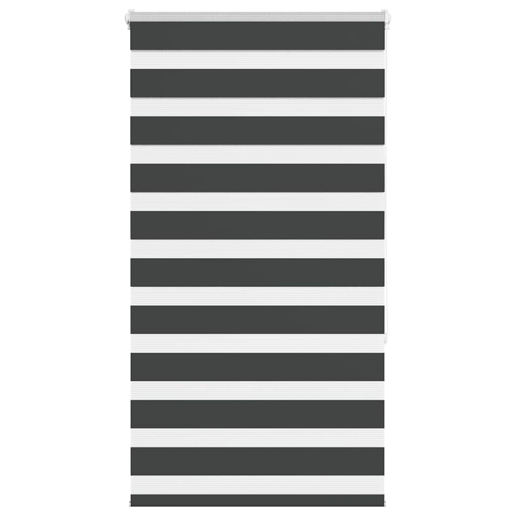 Doppelrollo Schwarz 80x150 cm Stoffbreite 75,9 cm Polyester
