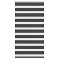 Doppelrollo Schwarz 85x150 cm Stoffbreite 80,9 cm Polyester