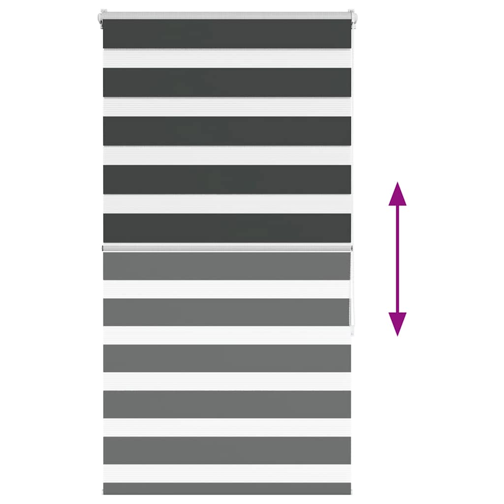Doppelrollo Schwarz 85x150 cm Stoffbreite 80,9 cm Polyester