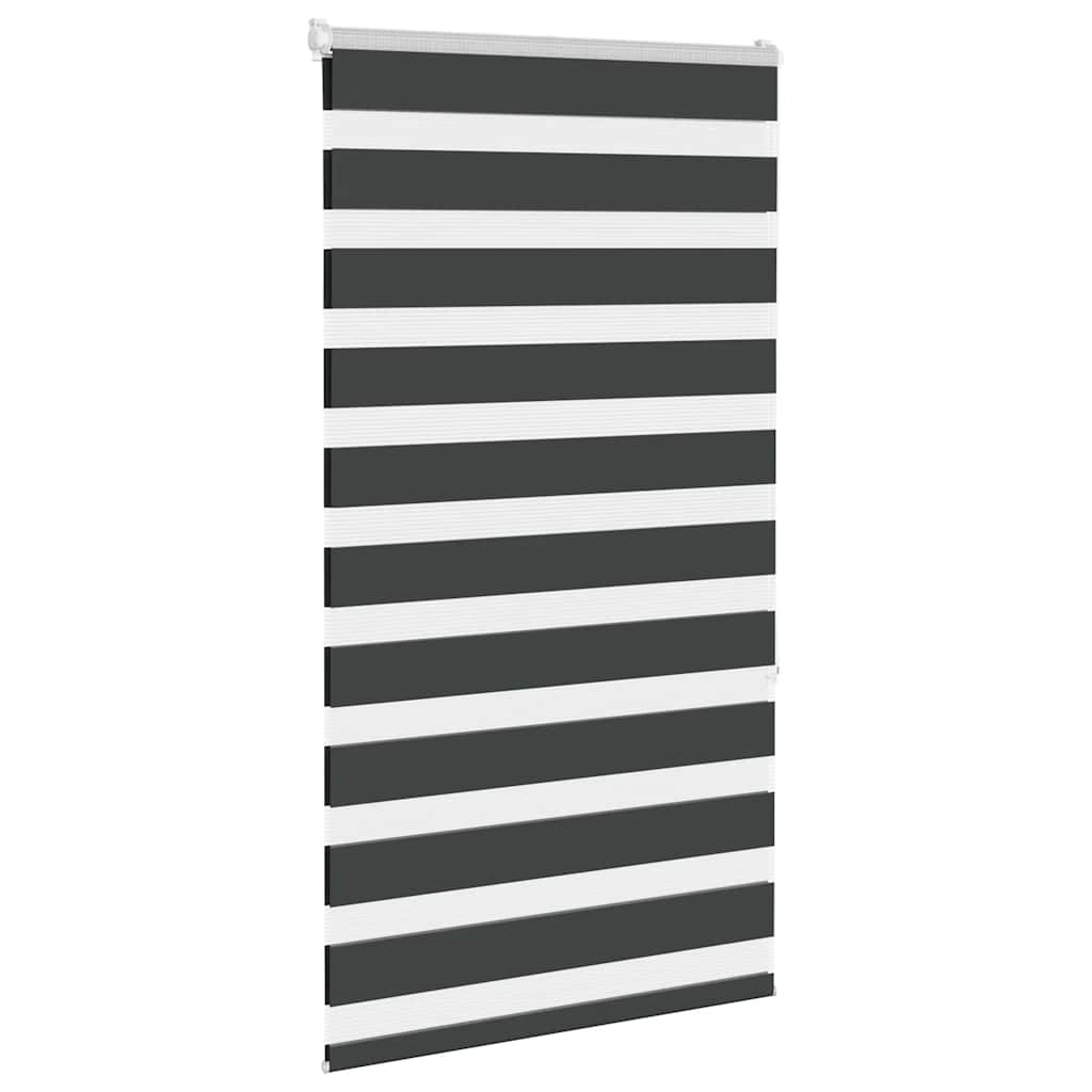 Doppelrollo Schwarz 90x150 cm Stoffbreite 85,9 cm Polyester