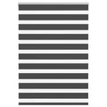 Doppelrollo Schwarz 95x150 cm Stoffbreite 90,9 cm Polyester
