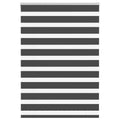 Doppelrollo Schwarz 110x150 cm Stoffbreite 105,9 cm Polyester