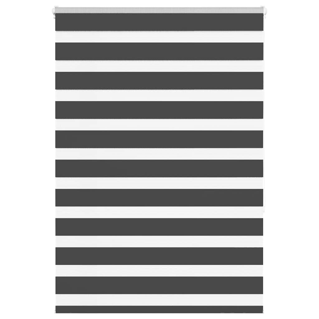 Doppelrollo Schwarz 110x150 cm Stoffbreite 105,9 cm Polyester