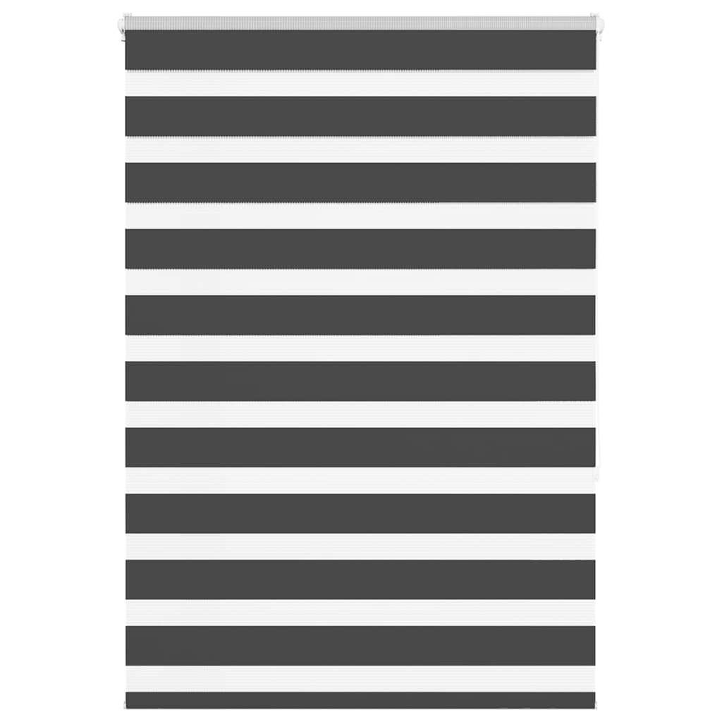 Doppelrollo Schwarz 115x150 cm Stoffbreite 110,9 cm Polyester