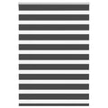 Doppelrollo Schwarz 115x150 cm Stoffbreite 110,9 cm Polyester