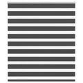 Doppelrollo Schwarz 120x150 cm Stoffbreite 115,9 cm Polyester