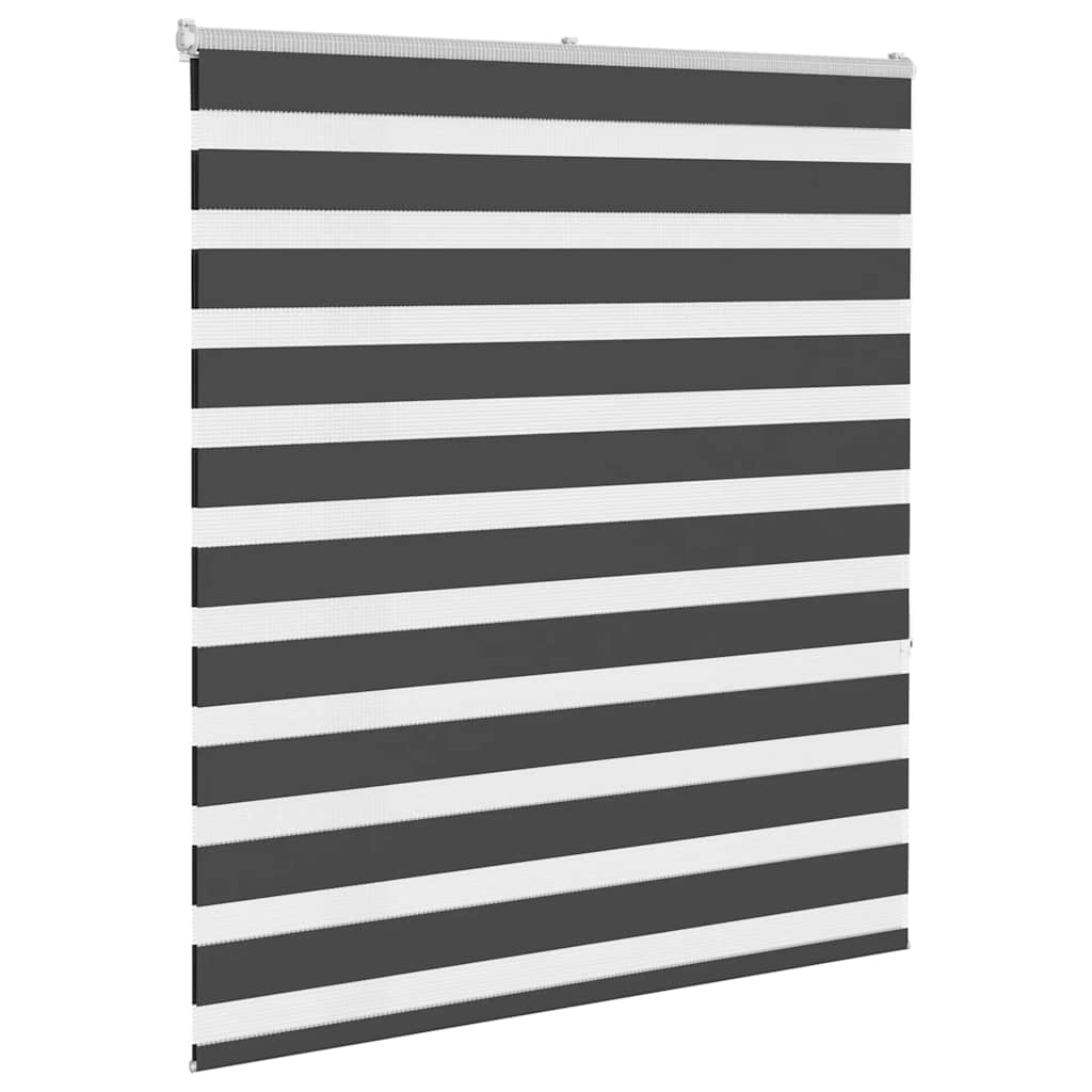 Doppelrollo Schwarz 120x150 cm Stoffbreite 115,9 cm Polyester