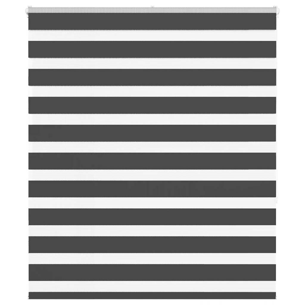 Doppelrollo Schwarz 125x150 cm Stoffbreite 120,9 cm Polyester