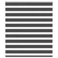 Doppelrollo Schwarz 130x150 cm Stoffbreite 125,9 cm Polyester