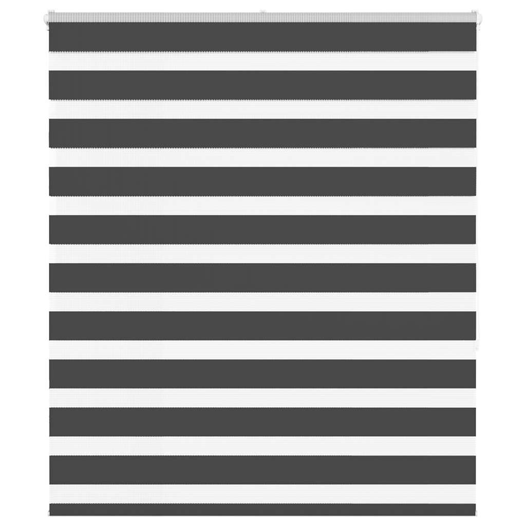 Doppelrollo Schwarz 130x150 cm Stoffbreite 125,9 cm Polyester