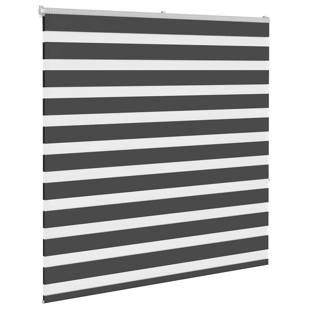 Doppelrollo Schwarz 140x150 cm Stoffbreite 135,9 cm Polyester