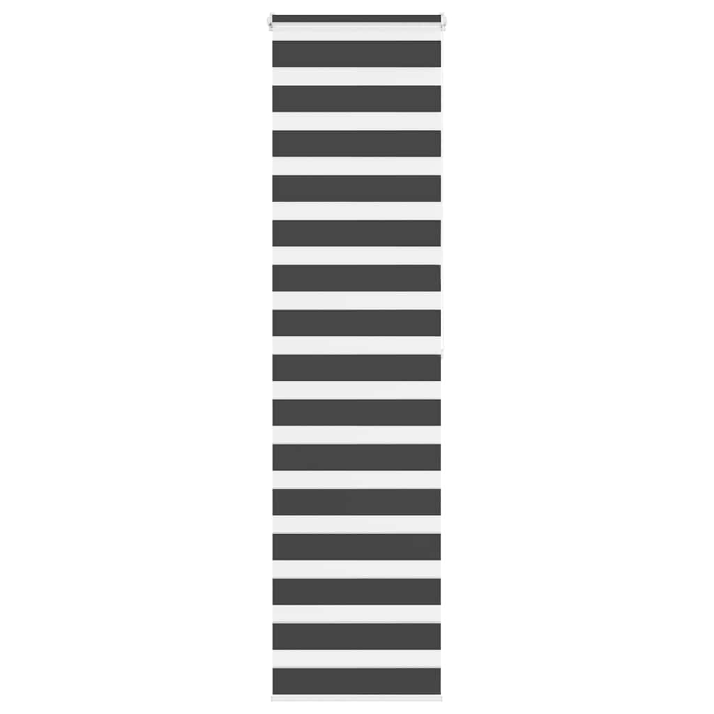 Doppelrollo Schwarz 60x200 cm Stoffbreite 55,9 cm Polyester