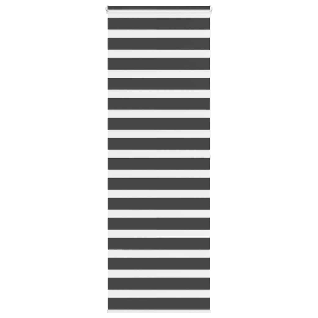 Doppelrollo Schwarz 70x200 cm Stoffbreite 65,9 cm Polyester