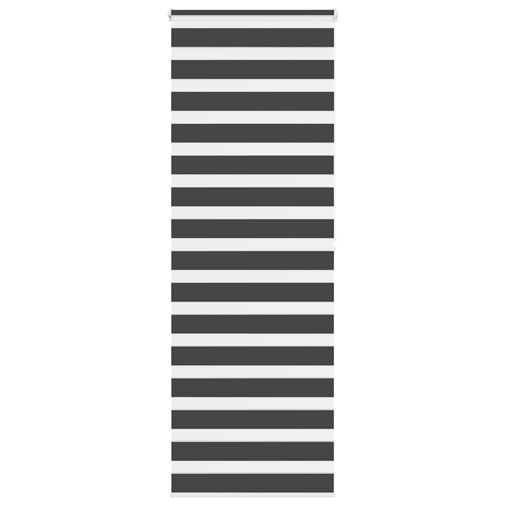 Doppelrollo Schwarz 85x200 cm Stoffbreite 80,9 cm Polyester