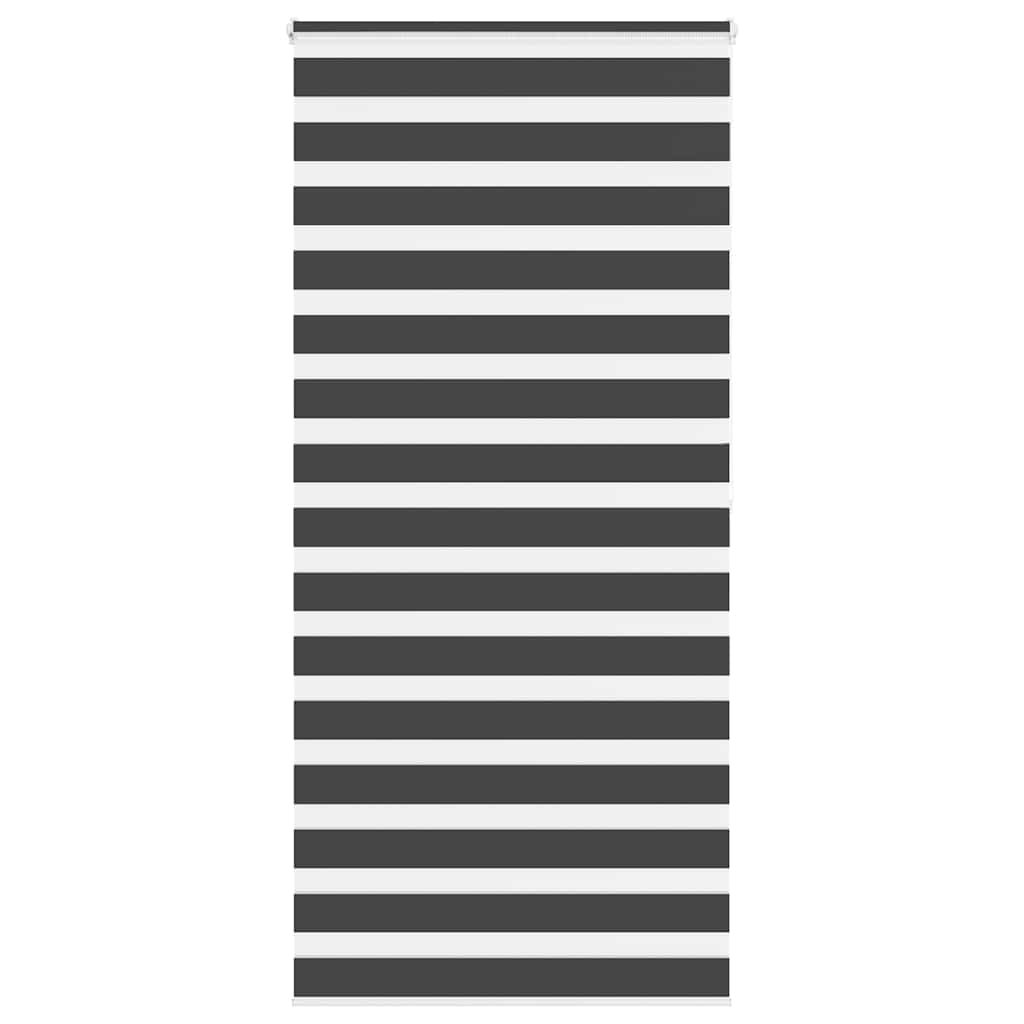Doppelrollo Schwarz 100x200 cm Stoffbreite 95,9 cm Polyester