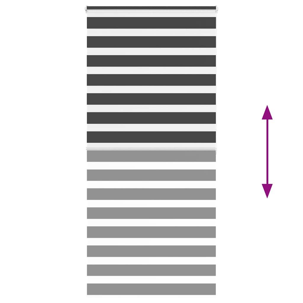 Doppelrollo Schwarz 105x200 cm Stoffbreite 100,9 cm Polyester