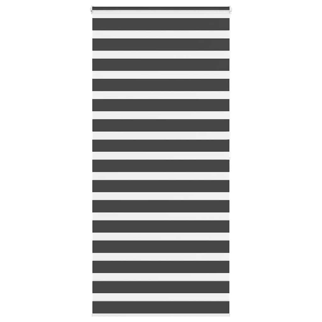 Doppelrollo Schwarz 110x200 cm Stoffbreite 105,9 cm Polyester