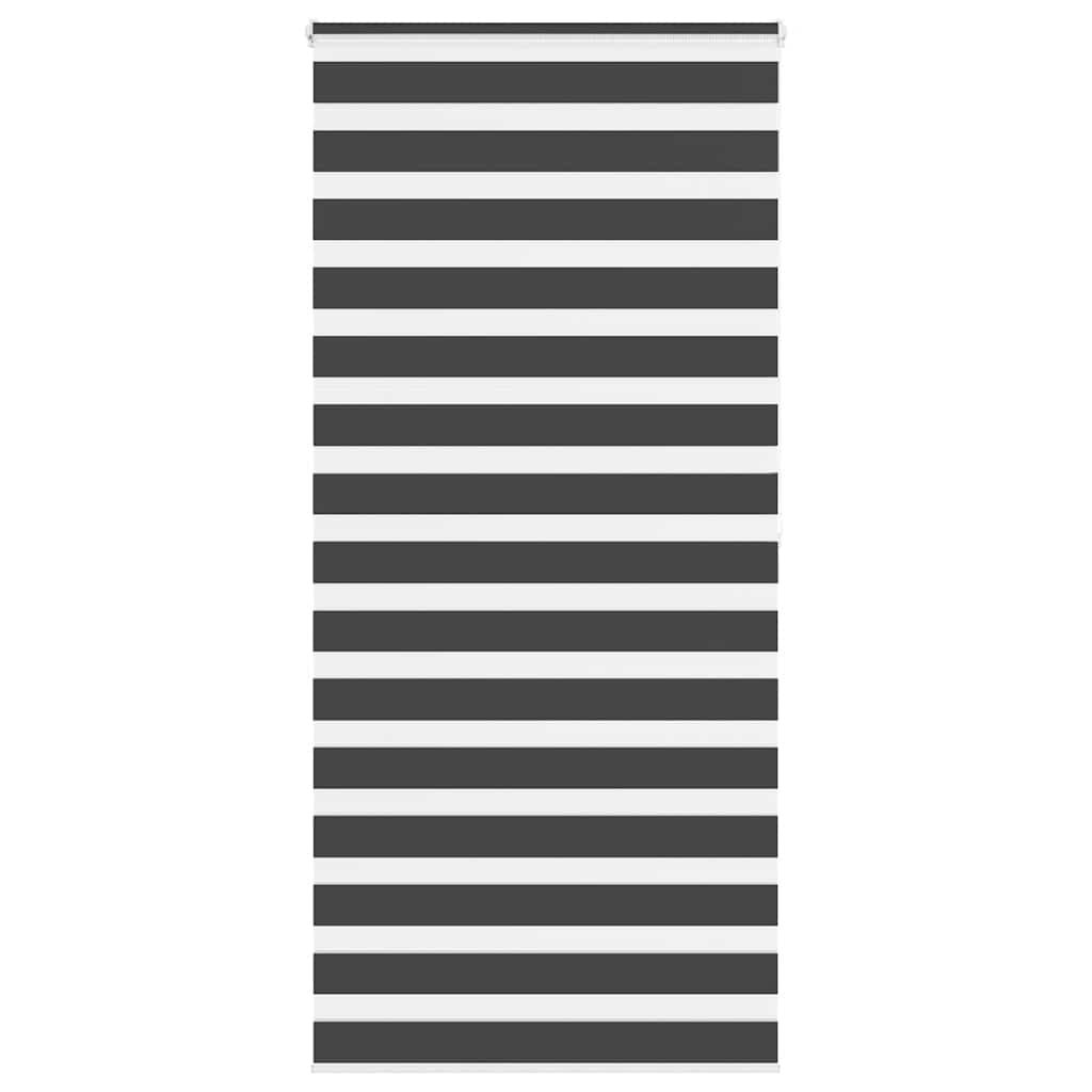 Doppelrollo Schwarz 115x200 cm Stoffbreite 110,9 cm Polyester