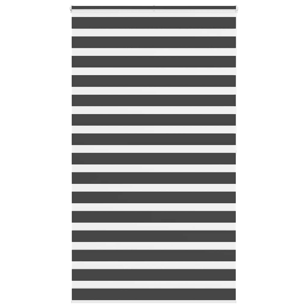 Doppelrollo Schwarz 120x200 cm Stoffbreite 115,9 cm Polyester
