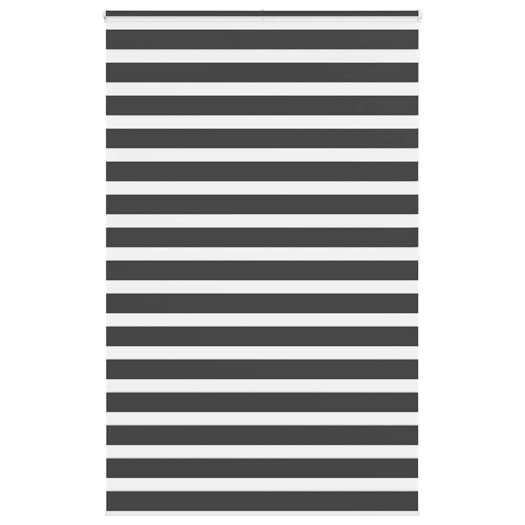 Doppelrollo Schwarz 140x200 cm Stoffbreite 135,9 cm Polyester