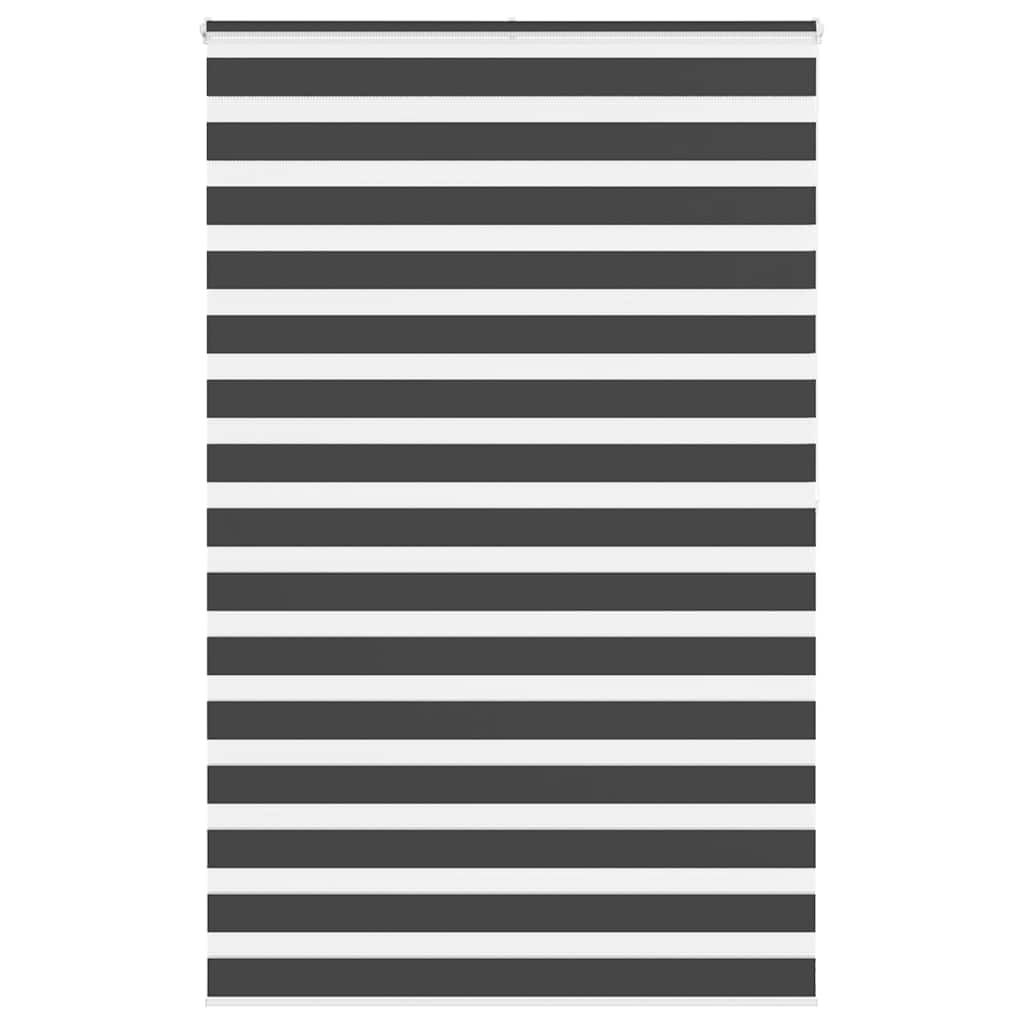 Doppelrollo Schwarz 145x200 cm Stoffbreite 140,9 cm Polyester