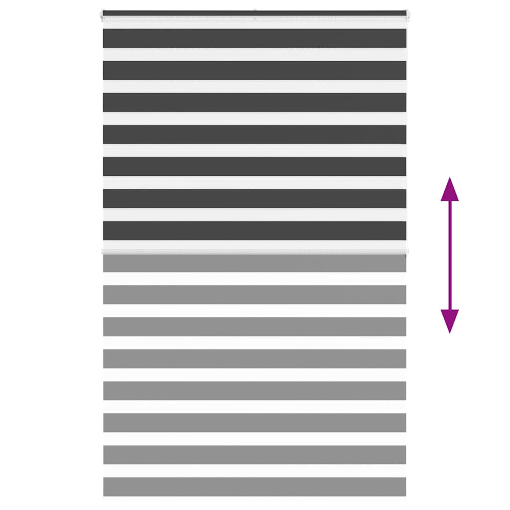 Doppelrollo Schwarz 145x200 cm Stoffbreite 140,9 cm Polyester
