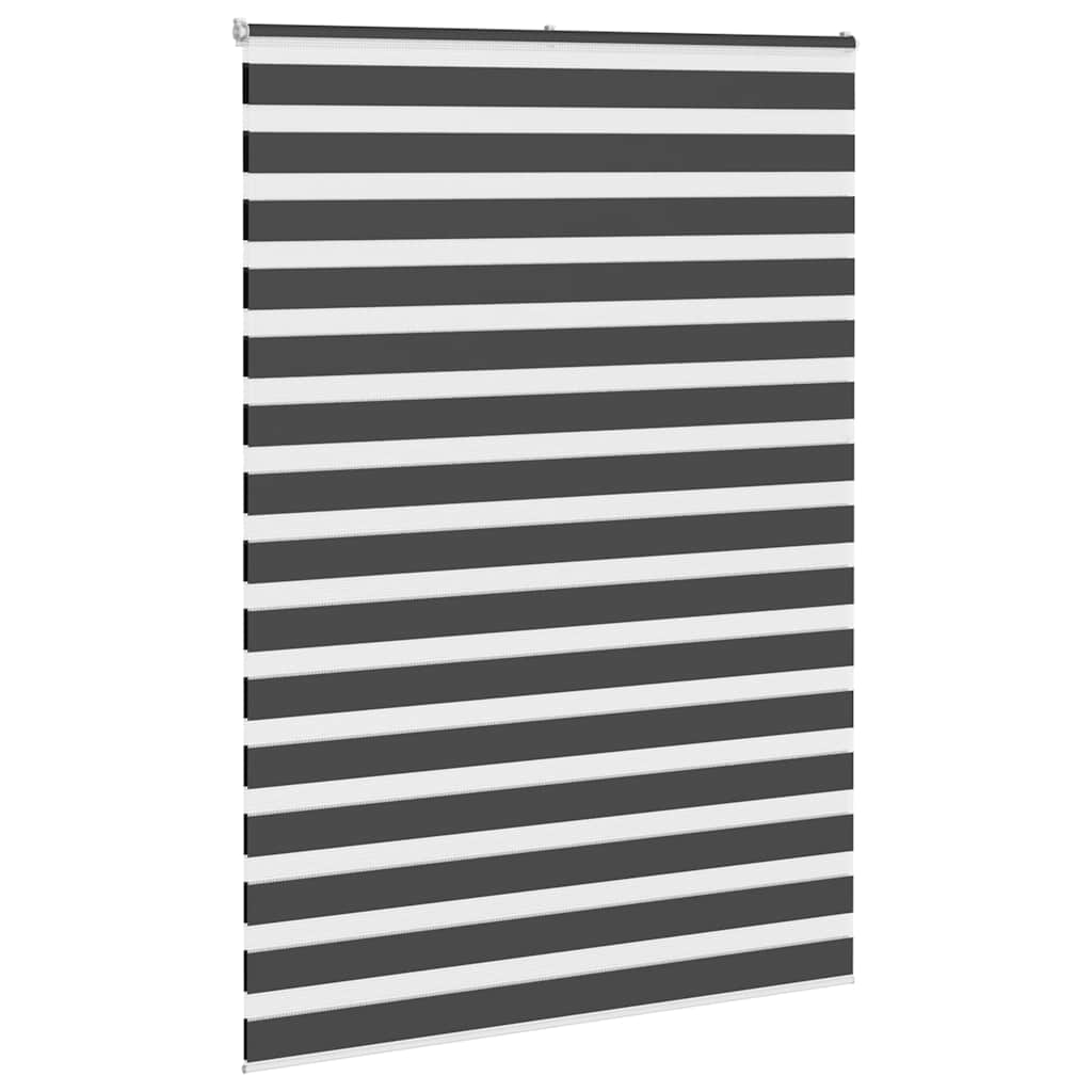 Doppelrollo Schwarz 155x200 cm Stoffbreite 150,9 cm Polyester