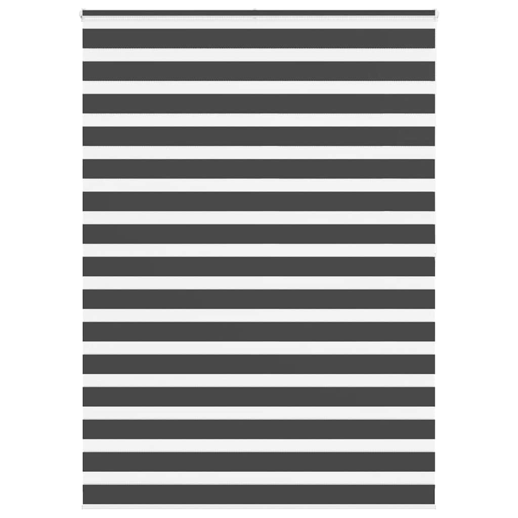 Doppelrollo Schwarz 165x200 cm Stoffbreite 160,9 cm Polyester