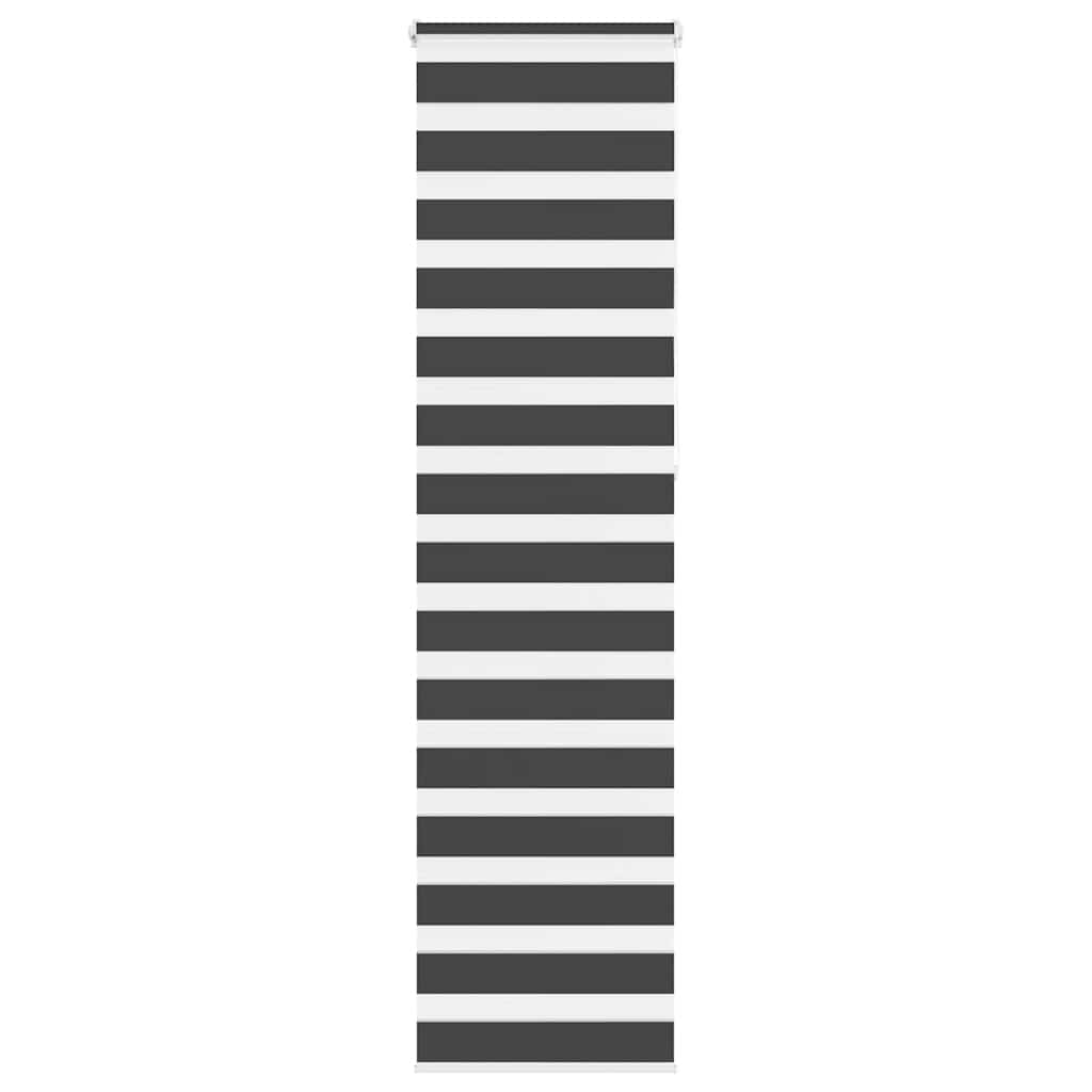Doppelrollo Schwarz 50x230 cm Stoffbreite 45,9 cm Polyester