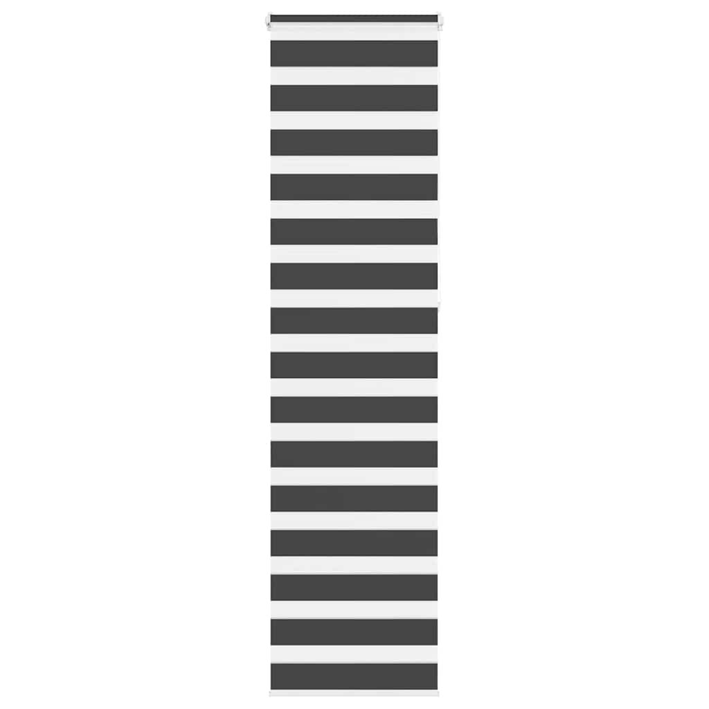 Doppelrollo Schwarz 65x230 cm Stoffbreite 60,9 cm Polyester