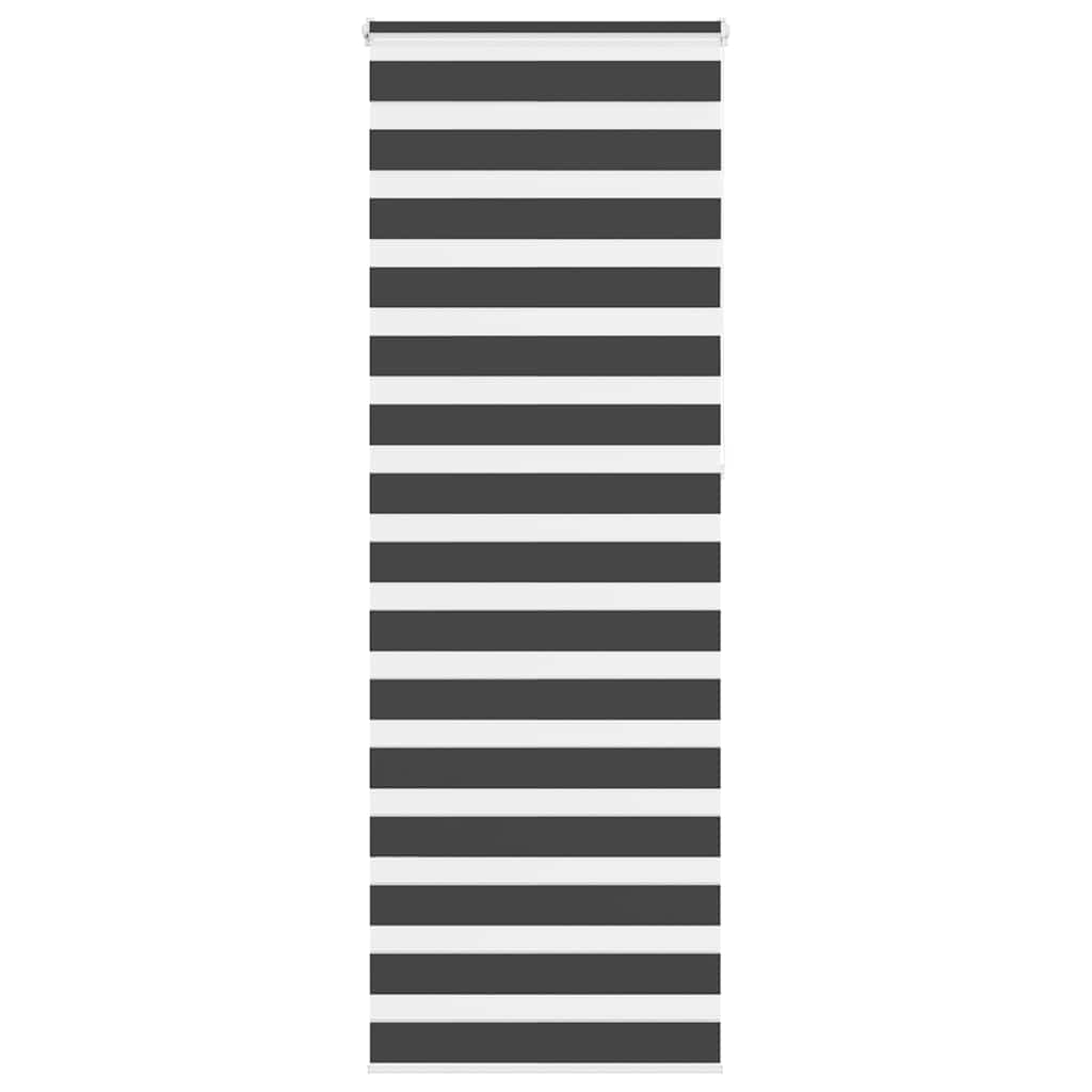Doppelrollo Schwarz 75x230 cm Stoffbreite 70,9 cm Polyester