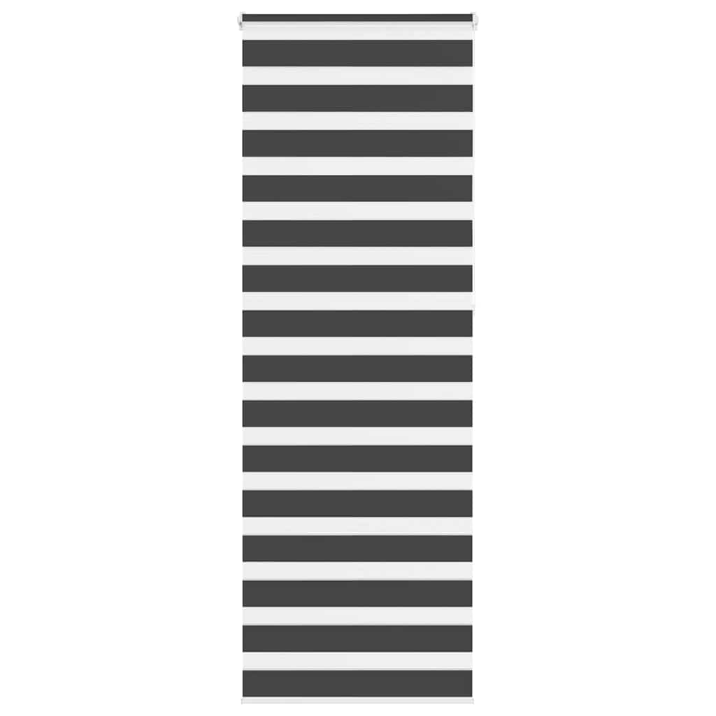 Doppelrollo Schwarz 80x230 cm Stoffbreite 75,9 cm Polyester