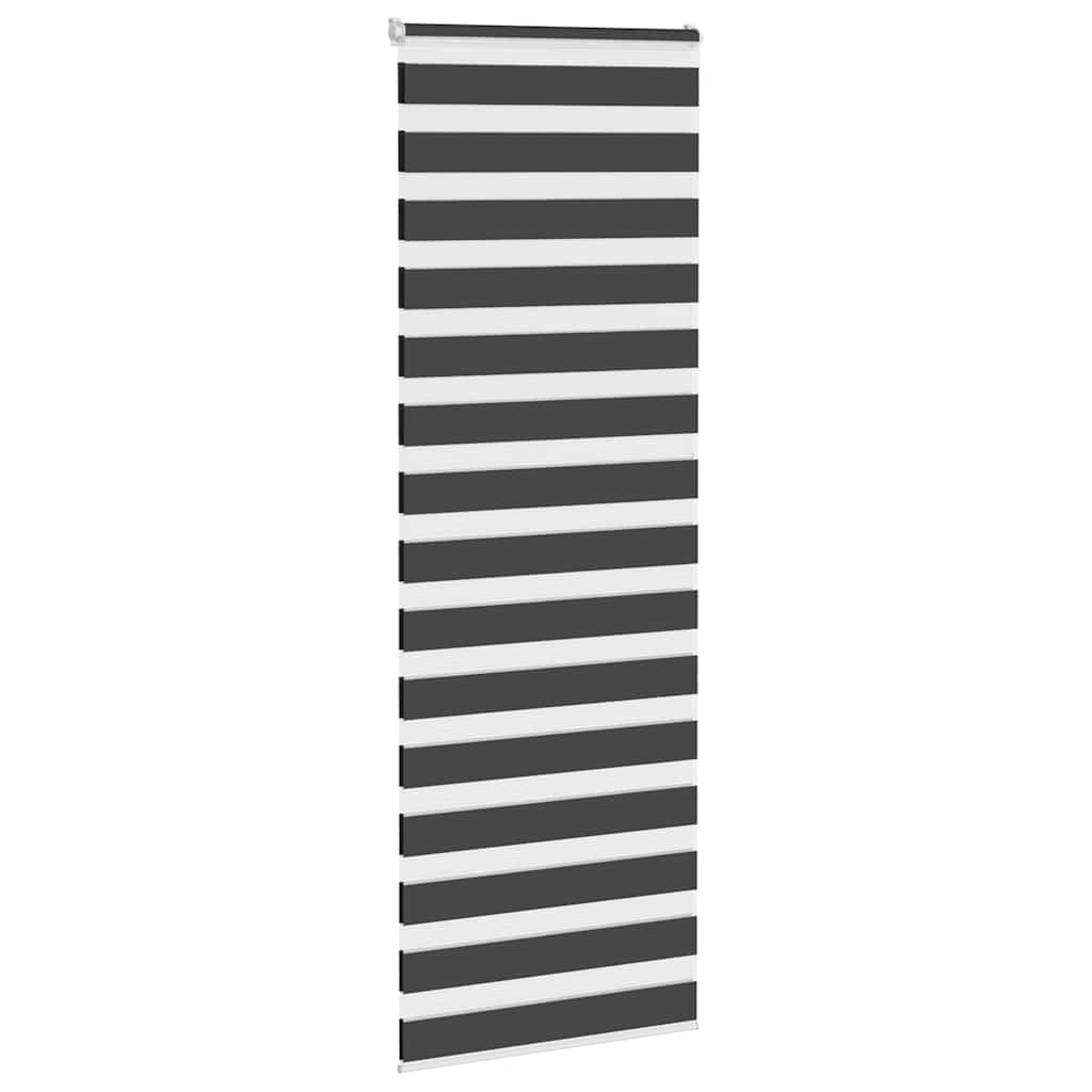 Doppelrollo Schwarz 85x230 cm Stoffbreite 80,9 cm Polyester